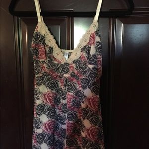 NWOT floral pajama cami size M